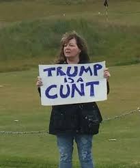 Trump is visiting Scotland today, hope more Janey Godley's turn up.