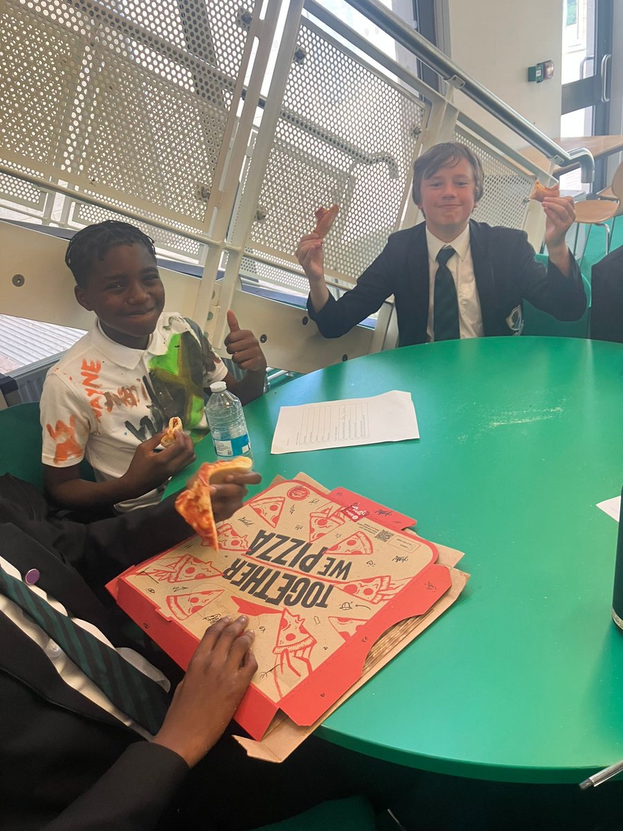 Pizza party + all 3 rewards events for our 100% attendance students 🍕🎉 What an incredible achievement for the year 👏⭐ #AttendanceCounts #WorkHardBeKind <a href="/GreenshawTrust/">Greenshaw Learning Trust</a>