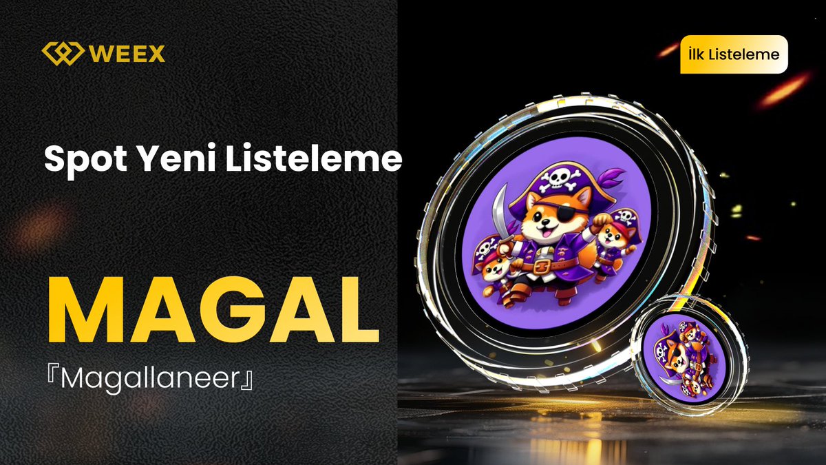 WEEX Global Türkiye 🇹🇷 (@weex_turkiye) on Twitter photo 🔔 Yeni Listeleme Duyurusu 🔔
🪙 $MAGAL <a href="/magallaneer/">Magallaneer</a> WEEX Spot'ta listeleniyor!
🔹 Alım/Satım: Yakında
📱 Kayıt Ol: weex.com/en/register?vi…
📖 Detaylar: weexsupport.zendesk.com/hc/en-us/artic… 🔔 Yeni Listeleme Duyurusu 🔔
🪙 $MAGAL <a href="/magallaneer/">Magallaneer</a> WEEX Spot'ta listeleniyor!
🔹 Alım/Satım: Yakında
📱 Kayıt Ol: weex.com/en/register?vi…
📖 Detaylar: weexsupport.zendesk.com/hc/en-us/artic…