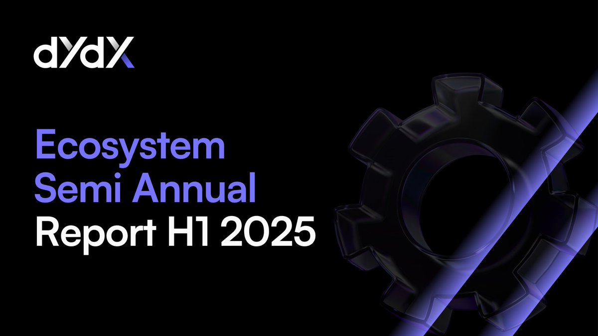 The dYdX Foundation just dropped its H1 2025 report and from what I could gather, the numbers speak for themselves:

> $1.4T+ in trading
> A slick iOS app
> 98% faster APIs
> $2.3M in grants
> $1.5M in buybacks
> 68K+ holders

This is growth and momentum