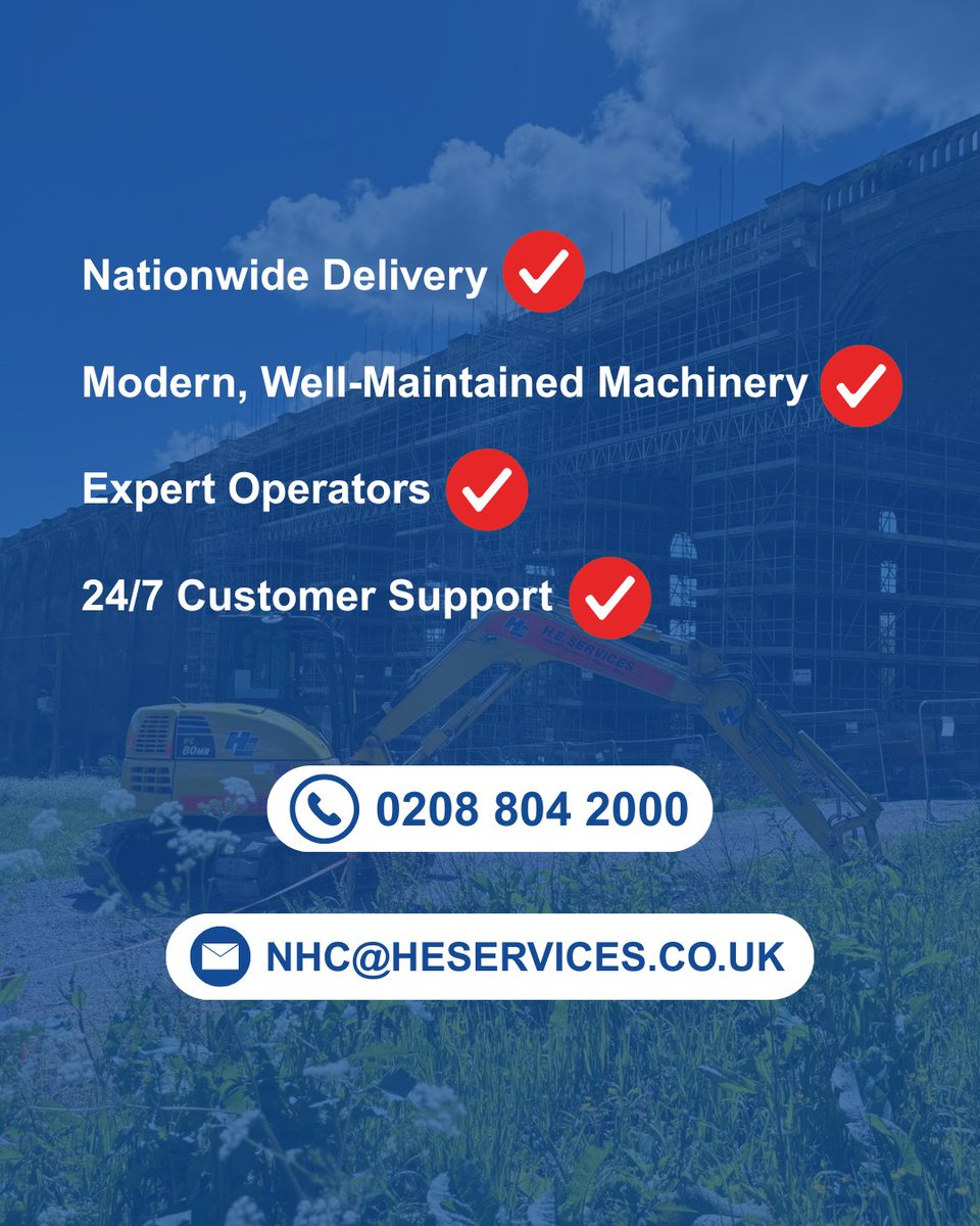 Your trusted partner, every step of the way.

Get in touch: heservices.co.uk/contact/ 

#machineryhire #uk #machinery #construction #plantrental #plantrentaluk