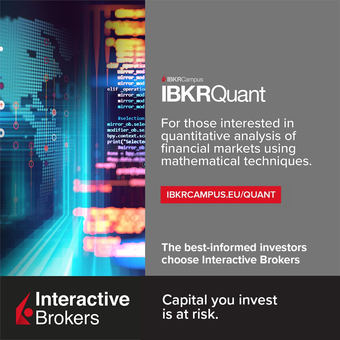 The IBKR Quant Blog serves quantitative professionals who have an interest in programming. Discussion topics include deep learning, IBKR API, artificial intelligence (AI), Python, R, C#, Java and more.

Dive in: interactivebrokers.eu/mkt/?src=twitt… 

Capital at risk. #ad