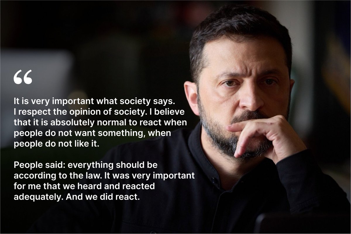 Zelenskyy's response to the protests is another proof that Ukraine is a democratic state.

Some idiots are lying about dictatorship in Ukraine, and never criticise Russia. Would such a response from Putin be possible? 

No, because there will be no protests in Russia.