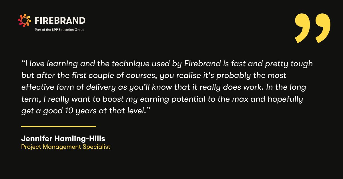 Learn faster and get certified sooner with Firebrand’s accelerated training. Maximise your results and fast-track your career growth.

Explore our courses today: ow.ly/XV6Y50WnCae

#FirebrandTraining #BeAFirebrand #AcceleratedLearning #ITTraining