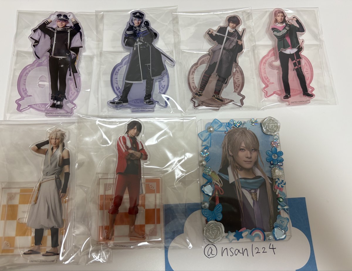 nsan1224's tweet photo. 【交換】刀ミュ 目出度歌誉花舞 10周年祝賀祭 祝���寿 アクスタ

譲：○大慶 ★肥前 清麿 村雲 小狐丸 長曽祢

求：☆後家＞＞大般若 大包平

○ ★はなる��く後家優先
纏めて交換して頂ける方おりましたら、よろしくお願い致します。
現地(29.30)or都内手渡し
検索よりお気軽にお声掛けください。 https://t.co/WEP1bM4CNB