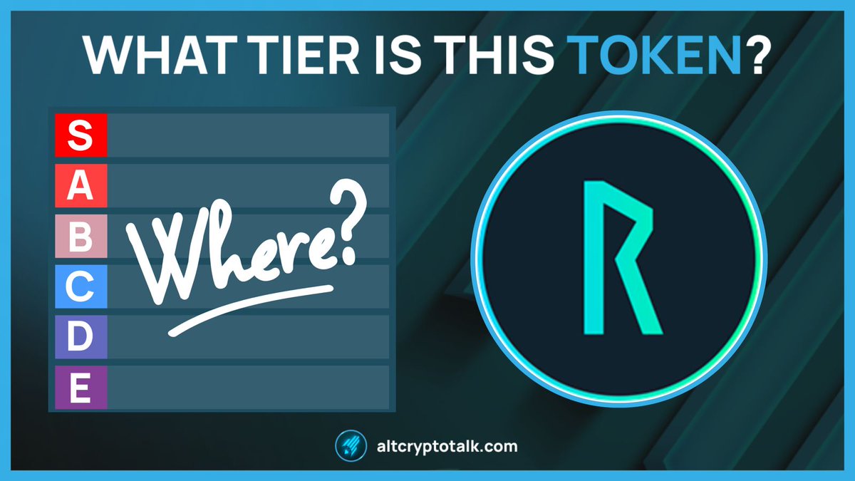 TIER THIS TOKEN!

<a href="/THORChain/">THORChain</a> needs to be put on our #Altcoin Tier List!

Where are you putting $RUNE from S to E?
