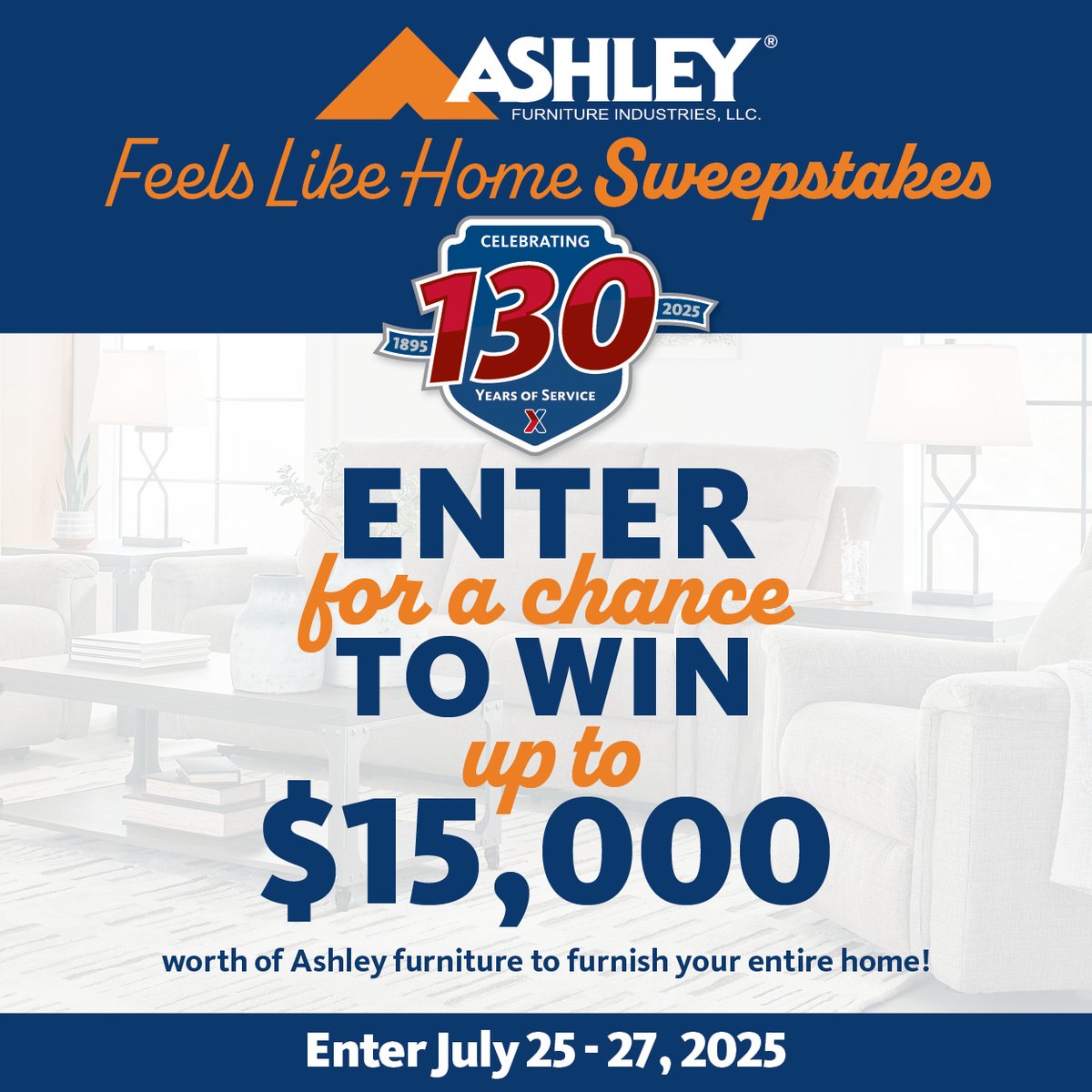 ✨ Win BIG with Ashley! ✨

Transform your space with up to $15,000 worth of Ashley furniture in the Feels Like Home #sweepstakes! Your dream home awaits - enter now: aafes.media/4nTiRvN