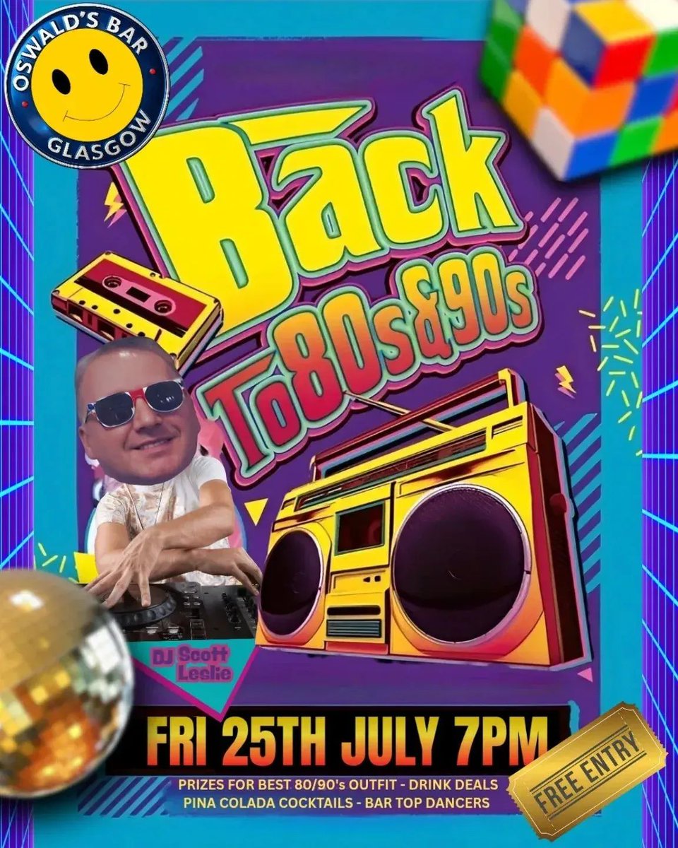 OswaldsBar's tweet image. IT'S FRIDAY YEAHHH 🎵 and what a night we have ahead 👇
Upstairs Blue Lounge 7pm: Stu Hays Scottish Football Wind-Up comedy night
Downstairs bar: Dj Scott Leslie's 80s & 90s night
The perfect start to your weekend in #thepeoplespub 🍻