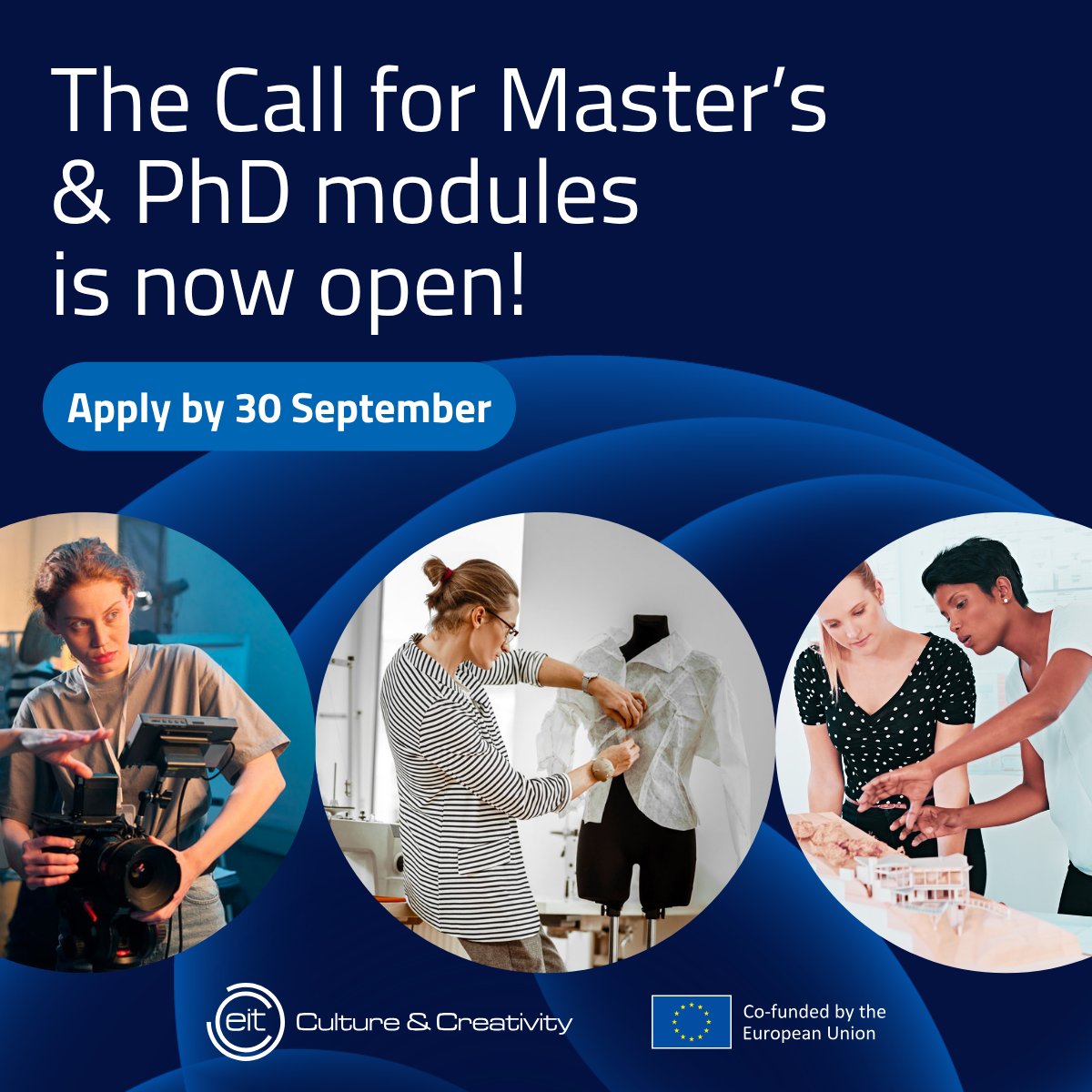EITeu's tweet image. 📢Open Call: Master’s and PhD Modules 2025
These modules will upskill students and professionals in the cultural and creative sectors and industries (#CCSI), address critical skills gaps and foster innovation.
📆 30 September 2025
👉 europa.eu/!JmCWdc
@EITCultCrea