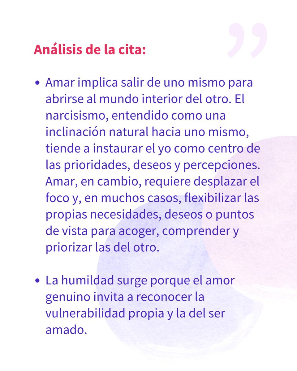 👉Los profesionales de la salud mental estamos para acompañarte a mejorar tu bienestar, superar dificultades y potenciar tus recursos personales. Da el primer paso en psicologiaymente.com

#CitasPYM #psicologia #freud #amar #humildad #narcisismo