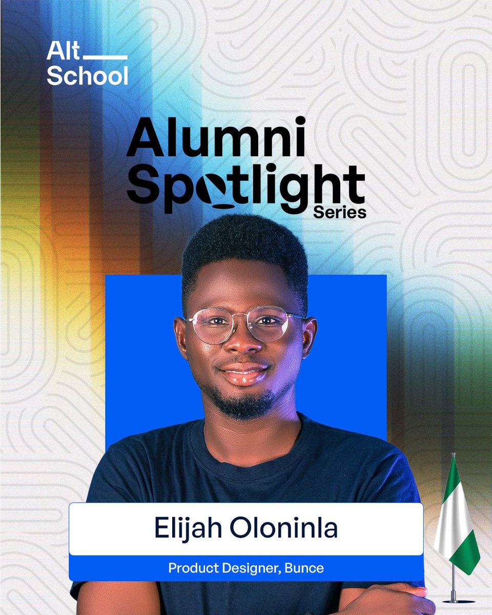 AltSchoolAfrica's tweet image. We’re so excited to spotlight one of our amazing alumni, Elijah Oloninla (@elijaholoninla) a Product Designer at Bunce! 🎉
So far, he has worked with 3 US-based Nigerian startups as a Product Designer.
He’s earned certifications in product analytics and design, taken on…