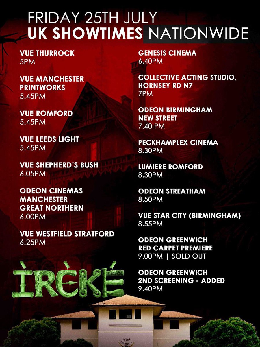 Today is Ireke Day 🍬✨ 🌾 - a day to honour the sweetness of life, the strength in our roots, and the joy that flows when we stay true to our essence. 

May your words be sweet, your heart stay soft, and your journey overflow with grace.

From Ogun state to Odeon Greenwich,