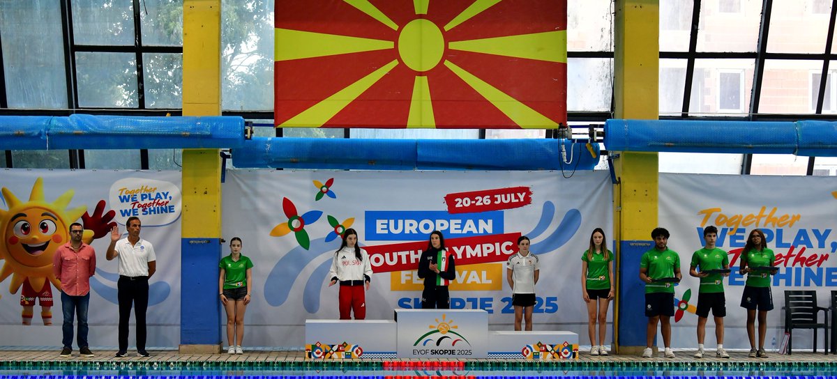 🥇Triple gold glory on Day 4 of #EYOFSkopje2025!

🇭🇺Boroka Zsofia Kertesz (100m Butterfly)
🇬🇧Austyn Anderson Manley (200m Backstroke)
🇮🇹Alessandra Mao (200m Freestyle)

Italy stays on top of the medal table!💪
👇
shorturl.at/1w0pl