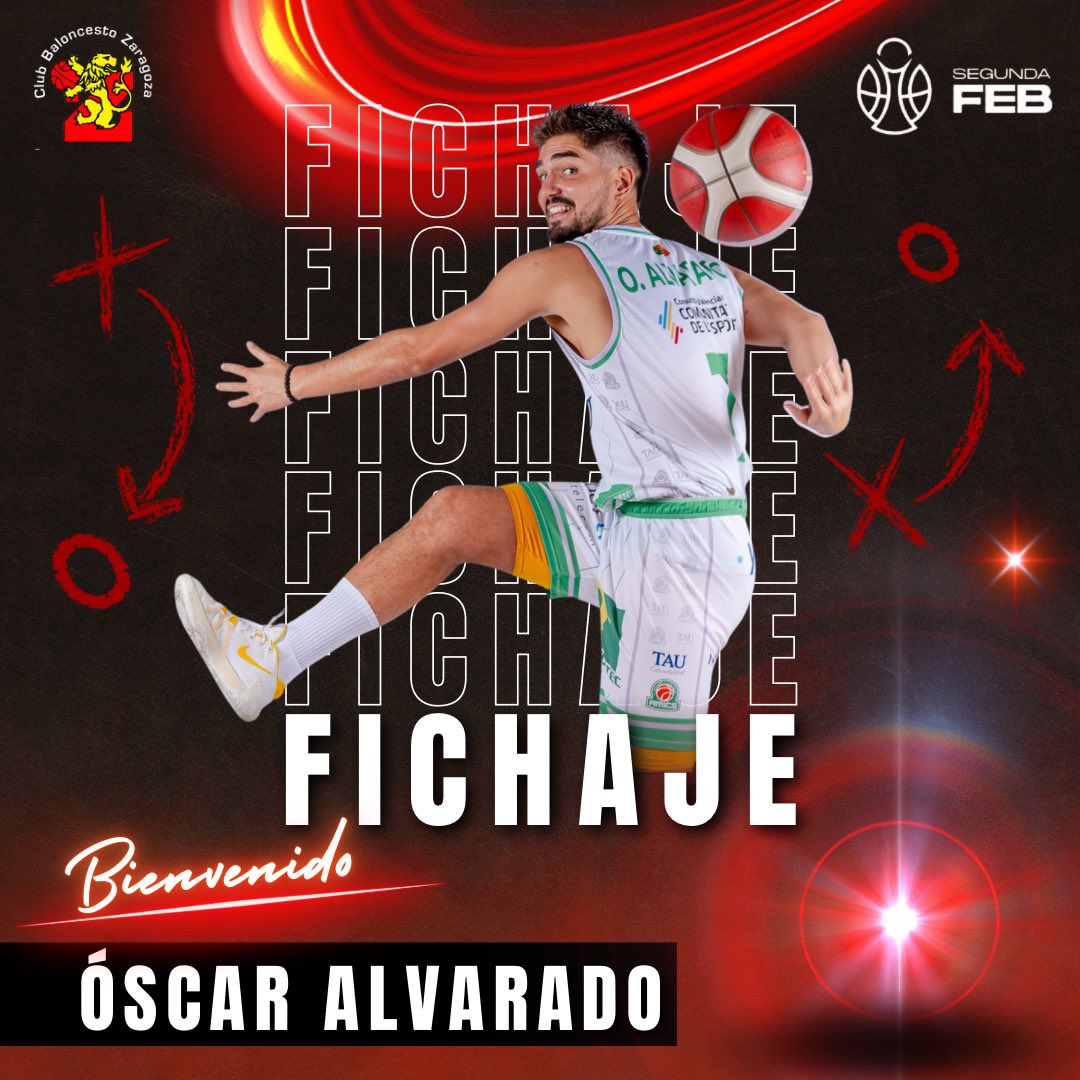 🚨 Mercado #SegundaFEB: Magia en la dirección del <a href="/cbzaragoza/">Club Baloncesto Zaragoza</a> con la incorporación de Óscar Alvarado (<a href="/OpuntoApunto/">Oscar Alvarado</a>)

▶️ Su carácter ganador será clave en el crecimiento del grupo

🗓️  1991 | 📏 1,84 m.
⛹️‍♂️ Base | 🌍 Español

📝 Más información ⬇
feb.es/2025/7/25/balo…