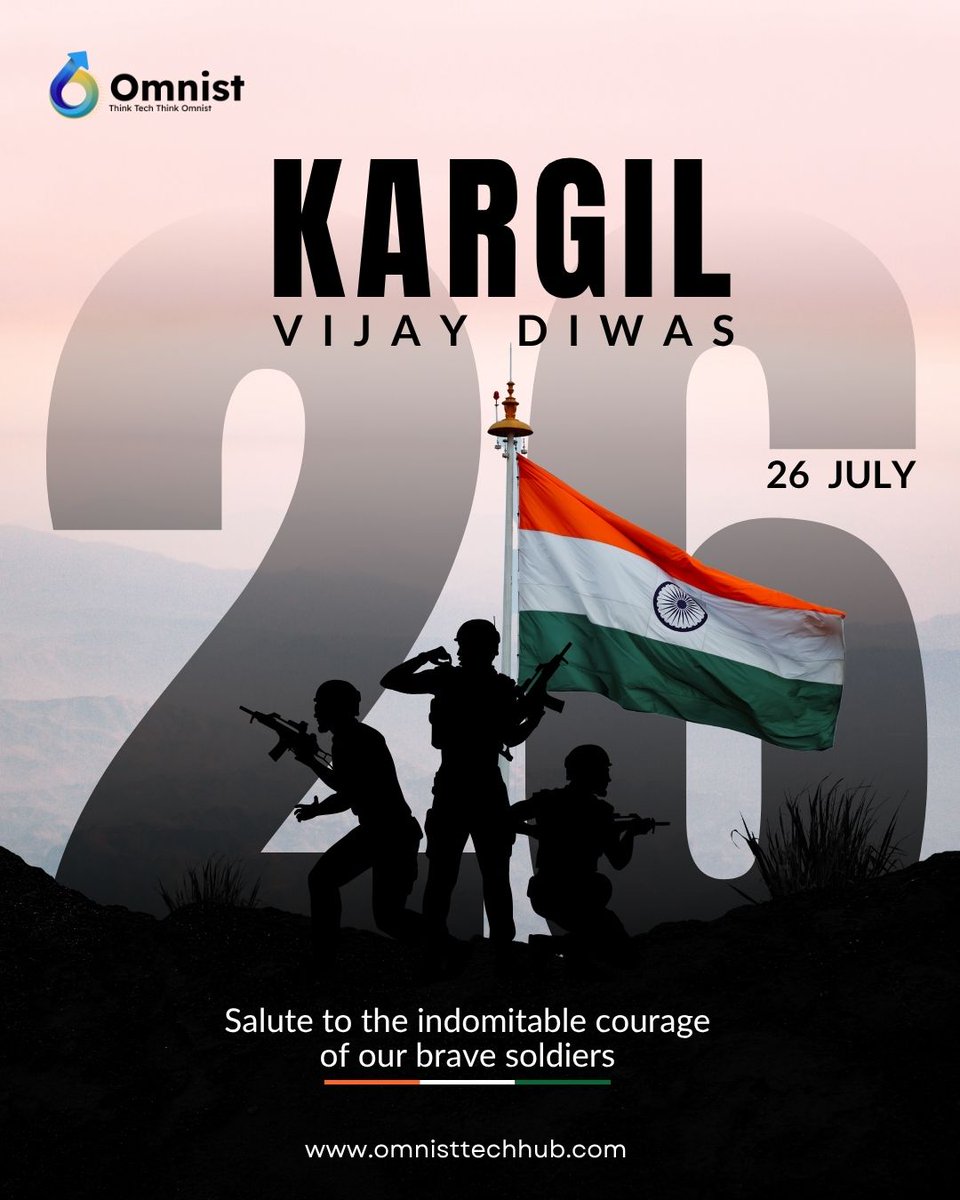 🇮🇳 #KargilVijayDiwas 🇮🇳
A heartfelt salute to the unmatched courage, valor, and sacrifice of our brave soldiers who made the ultimate sacrifice to protect our nation.
Let’s remember their heroic deeds and honor their legacy today and always. #JaiHind

#KargilHeroes #IndianArmy