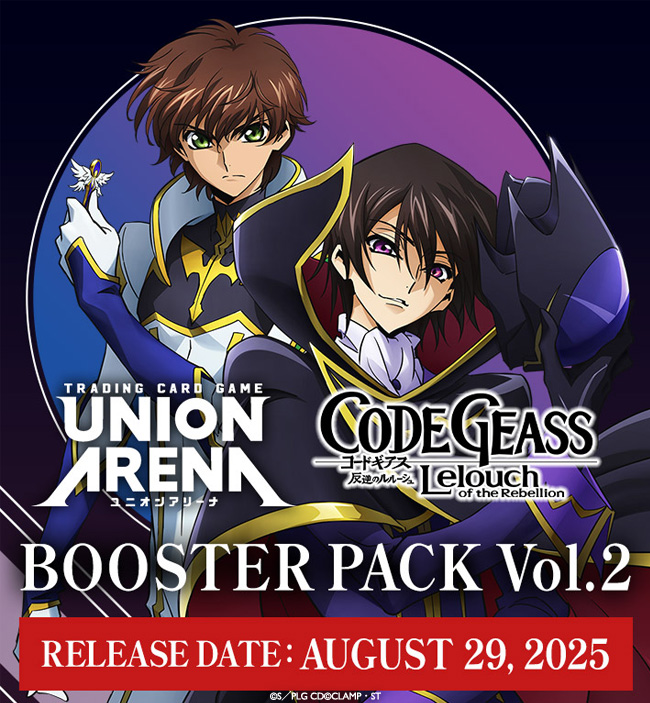 UA_EN_TCG's tweet image. [Info]
The following product page has been updated! 📣
Check it out for the latest info! 👀
-CODE GEASS Lelouch of the Rebellion Vol.2 [UEX03BT] Booster Pack 👇
unionarena-tcg.com/na/products/bo…

#UNIONARENA_EN
#geassp