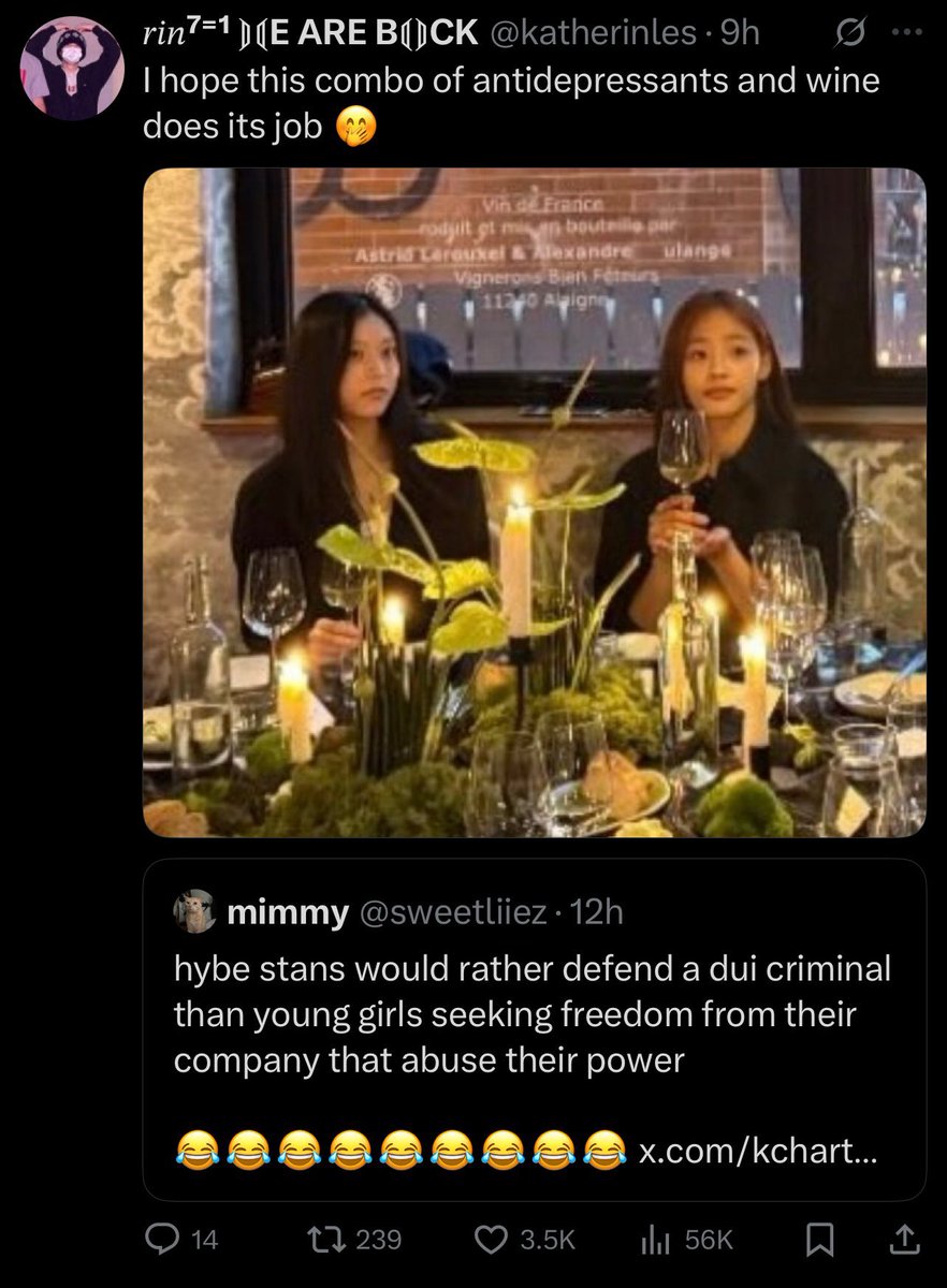 hyjolly's tweet image. This has to be the most disgusting fandom to ever exist. I don’t even stan new jeans, but the way y’all cry about fake posts one day and wish death on people the next is actually insane.