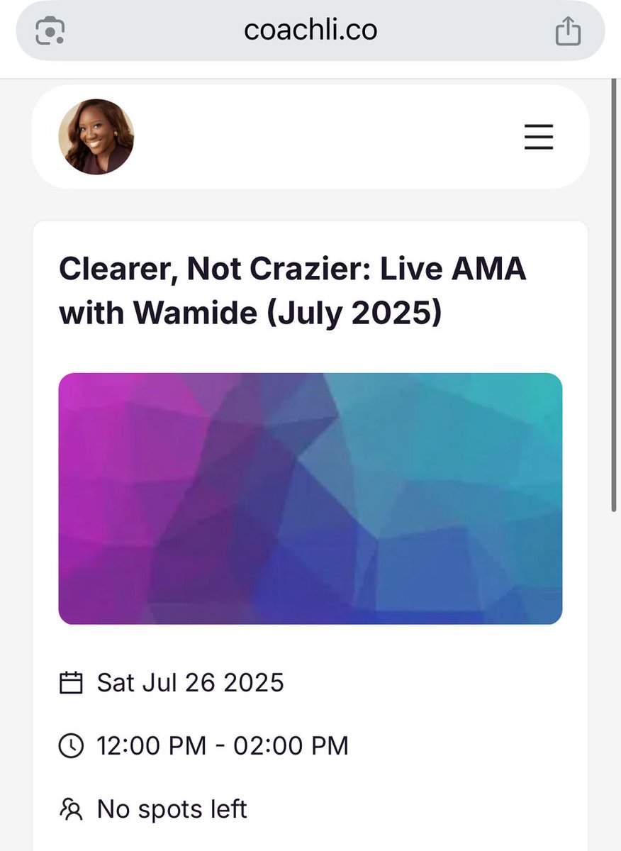 wamide_a's tweet image. Here we goooo! We're sold out for my Ask-Me-Anything career session happening tomorrow from 12pm - 2pm (WAT).
I'll be hosting 45 professionals and answering questions on career clarity, pivoting, life goals, leadership, skill stacking, and more.
I'm excited & ready!