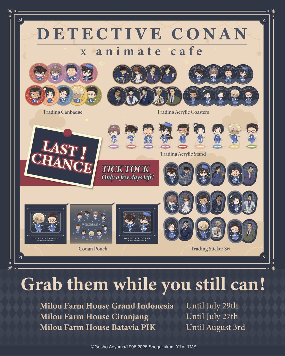 PenerbitPhoenix's tweet image. Last Warning for Conan Fans!
Here is your last chance to grab your exclusive Conan Merchandise. Our event is ending soon so don’t miss it! We only have a dew days left in our three locations so grab your friends and families this weekend!
Grand Indonesia: Until July 29th…