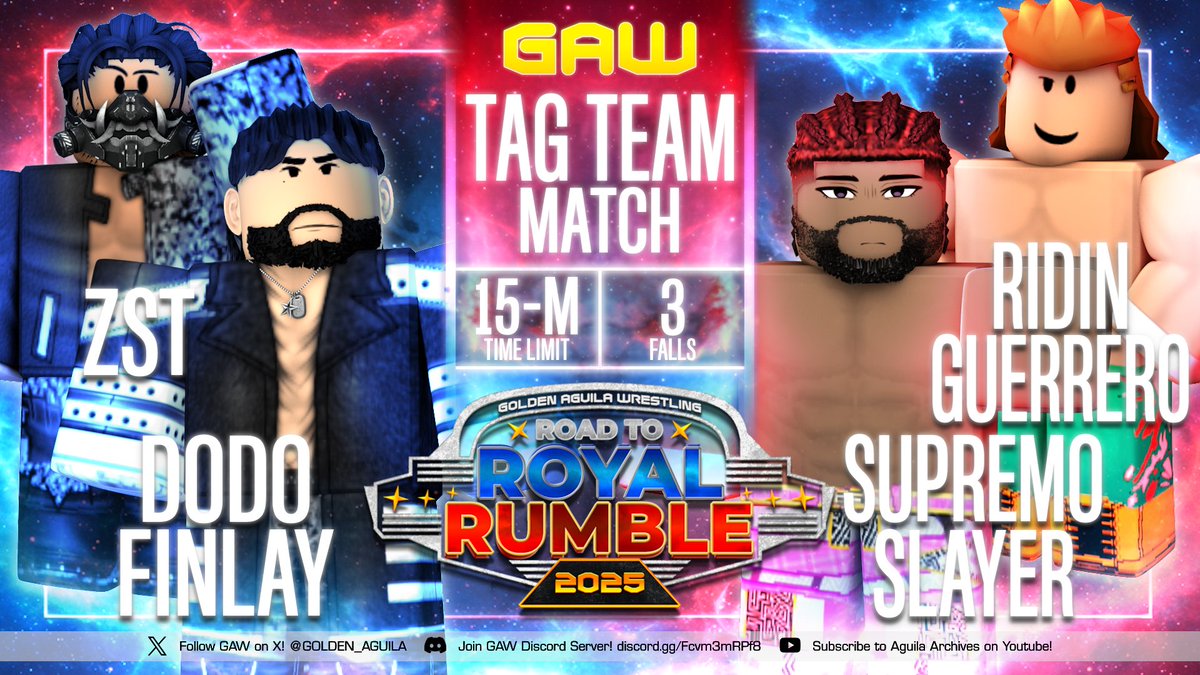 The Bullet Club War Dogs are in the house tonight, looking for one last win before the Royal Rumble!

Supremo and Ridin must be ready to take the hit! or will they turn the guns back on the War Dogs?

#GAWRoyalRumble