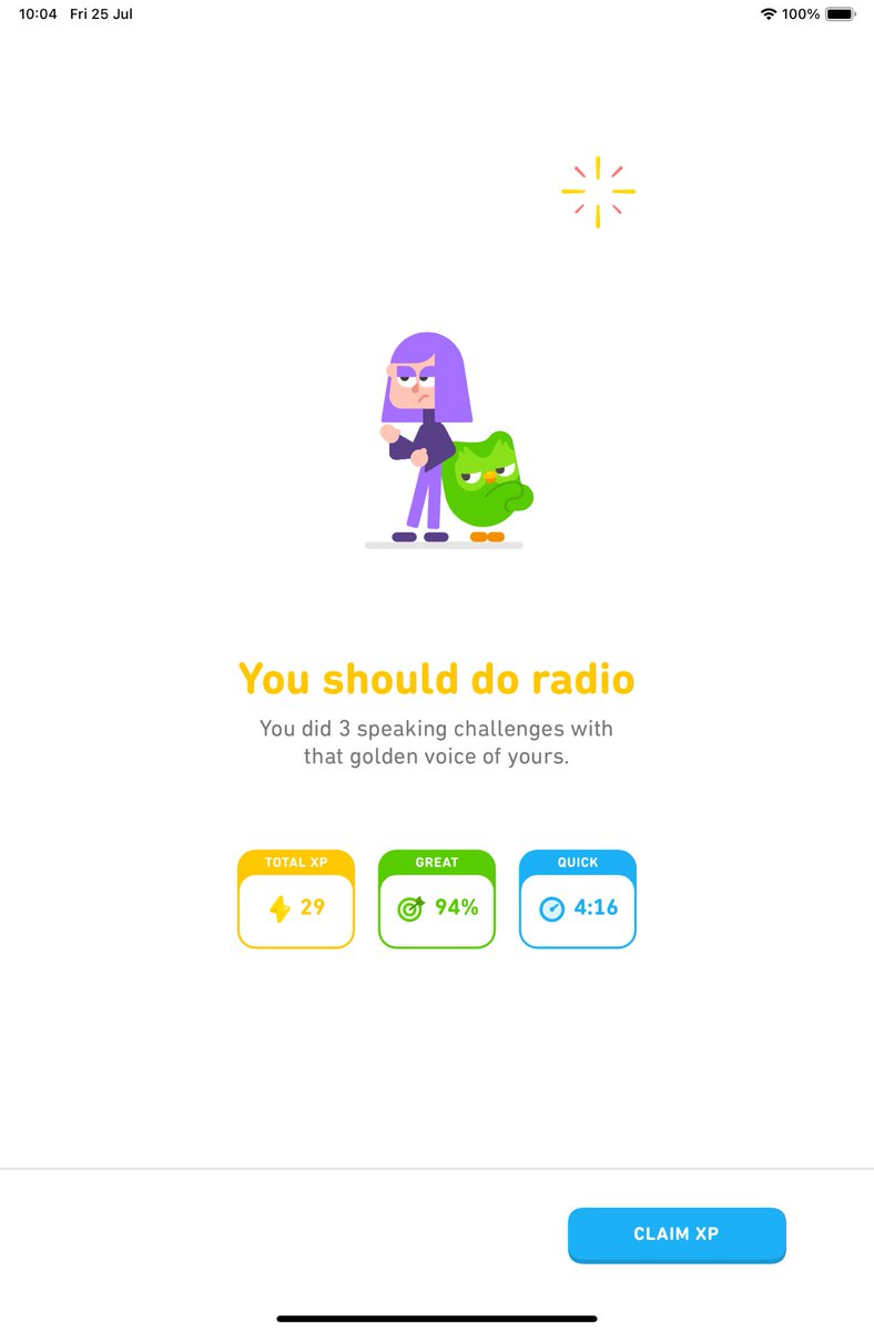 johnshea63's tweet image. Thanks @duolingo. It’s kind of you to say so… 🤔