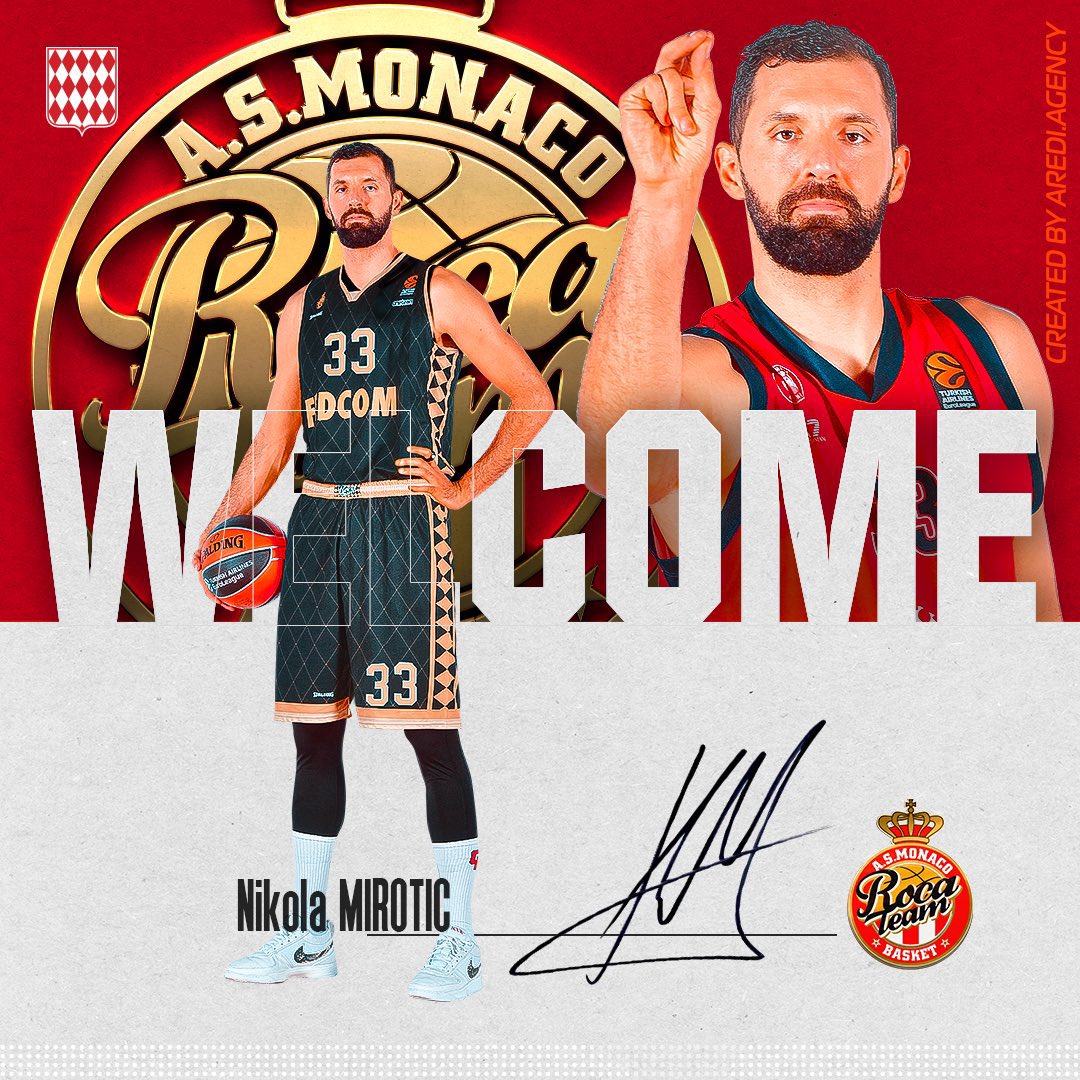 DAlessandro_LU's tweet image. Nikola Mirotic signs a two-year deal with AS Monaco