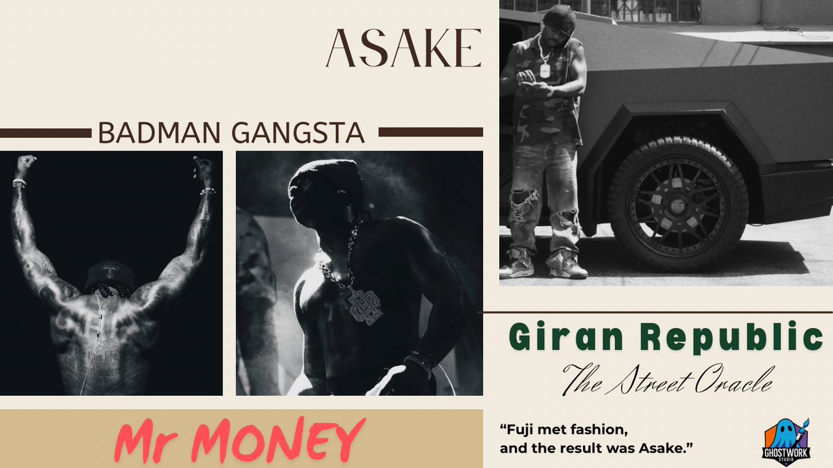 Ghostworkstudio's tweet photo. @asakemusik PLAYING NOW ⏯️ BADMAN GANGSTA 🔥🔥🔥🎵 https://t.co/mUgiQ59m0b
