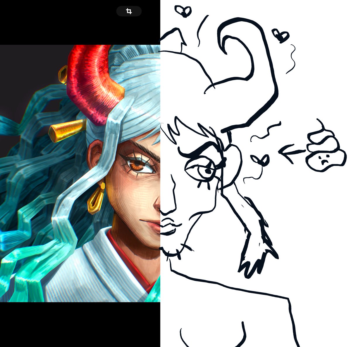 junieCopki's tweet photo. Waaah vous avez kiffé merci bcp!
J’ai la pression maintenant pour sortir la version finale, j’ai trop peur de sortir mon dessin et que l’autre partie de mon visage soit loupé ptdr

(faut savoir que j’ai fait ce dessin pour me train à dessiner des humains car jui nul pour ça) https://t.co/yIYPoMqt3U