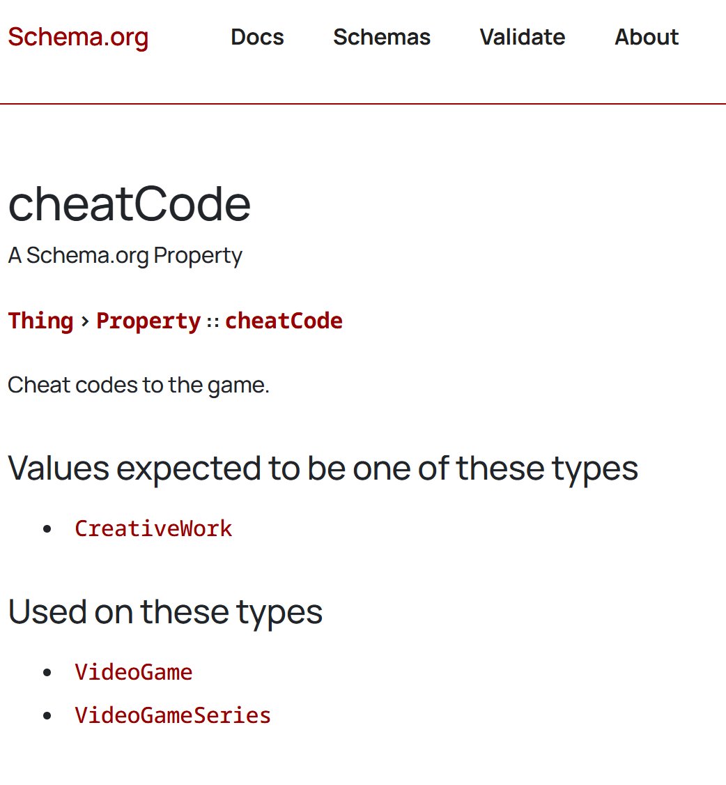 __silent_'s tweet image. Looking into improving the blog&apos;s searchability by implementing Schema dot org tags on the mod pages and found this, I think they may be overdoing the specificity a bit lol