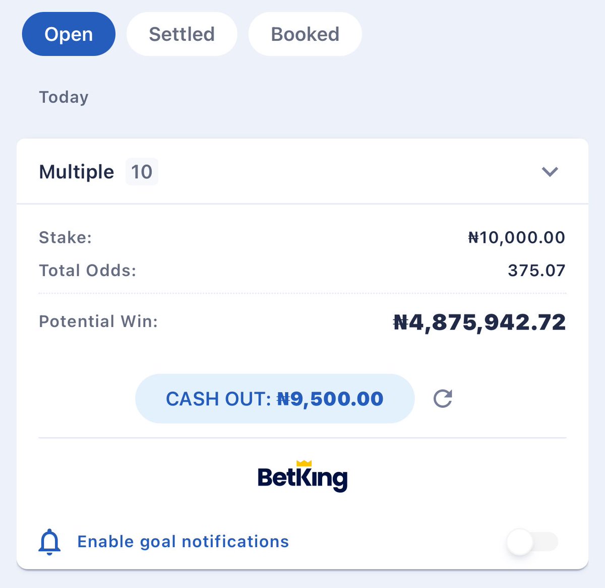 jayfund11's tweet image. 🏆🏀🎉congratulations in advance 🏆🏀
Amazing 370+ odds
Code. BS2U3M
Registered on 🏆BETKING use my promo code so you can have access to my Bet code don’t miss my game 🎊👍🏿🏆🎊👇👇
✔ Promocode: JAYFUND11
✔ Link: bit.ly/BETJAYFUND11
✔ +18 /
✔ bet responsibly