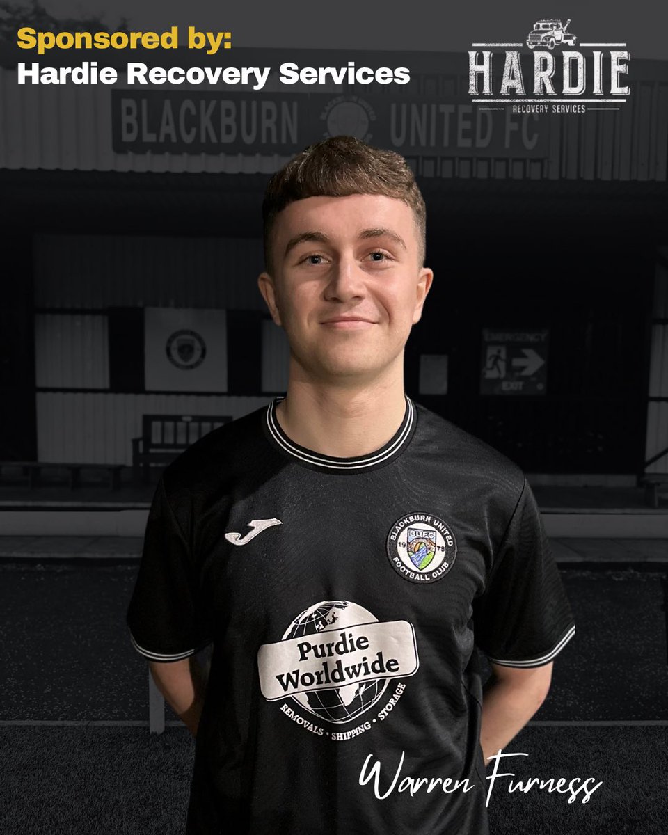 BlackburnUnited's tweet photo. 𝗣𝗟𝗔𝗬𝗘𝗥 𝗦𝗣𝗢𝗡𝗦𝗢𝗥 - 𝗪𝗔𝗥𝗥𝗘𝗡 𝗙𝗨𝗥𝗡𝗘𝗦𝗦 

We would like to thank Hardie Recovery Services for their generous Home and Away sponsorship of Warren for season 2025/26 🖤 https://t.co/oeGJDqCPD8
