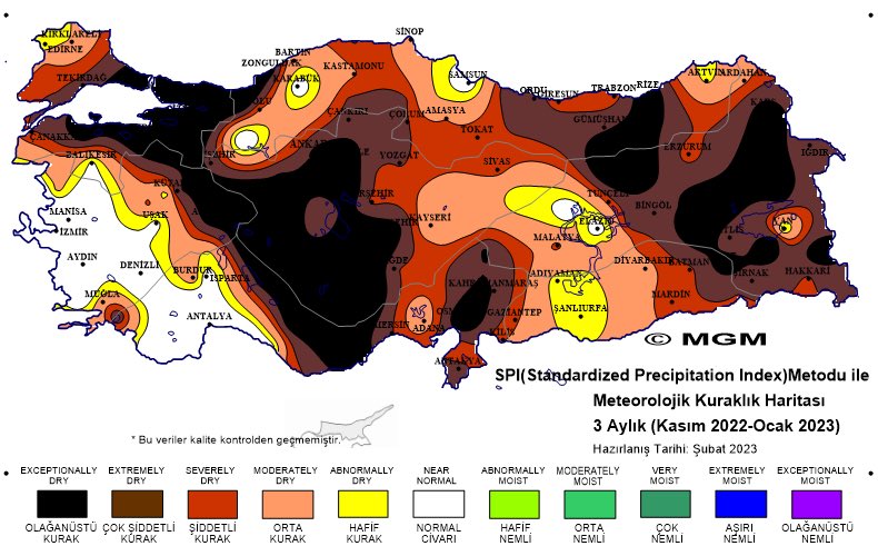 malikulat's tweet image. Herkes DİKKATLİ OLMALI...
MGM’nin son kuraklık haritası; son 6 aylık dönemde #kuraklık yaşanıyor.
Su kesintileri gelebilir.
Su da azami tasarruf önemli.
Orman yangınları konusunda azami DİKKAT...