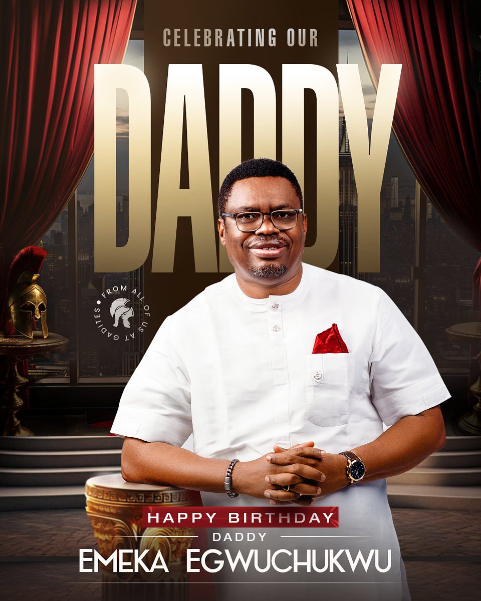 GaditesOfficial's tweet image. CELEBRATING OUR FATHER! 馃コ
With immense joy in our hearts, we celebrate our father, PASTOR EMEKA EGUWUCHUKWU.
Truly, God gives gifts unto men. Happy birthday, daddy! We are grateful for the work the Lord has wrought in you, making you a blessing to our generation.