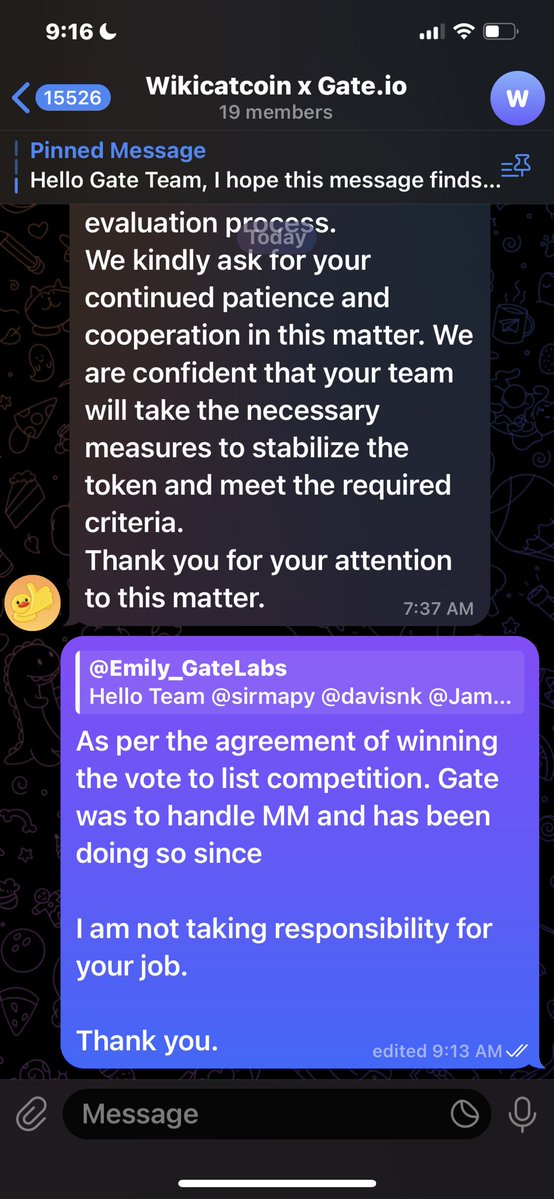 sirmapy's tweet image. Update on @Gate_io
You better start withdrawing your Wiki Cat from gate exchange.
I’m done with exchanges for real.