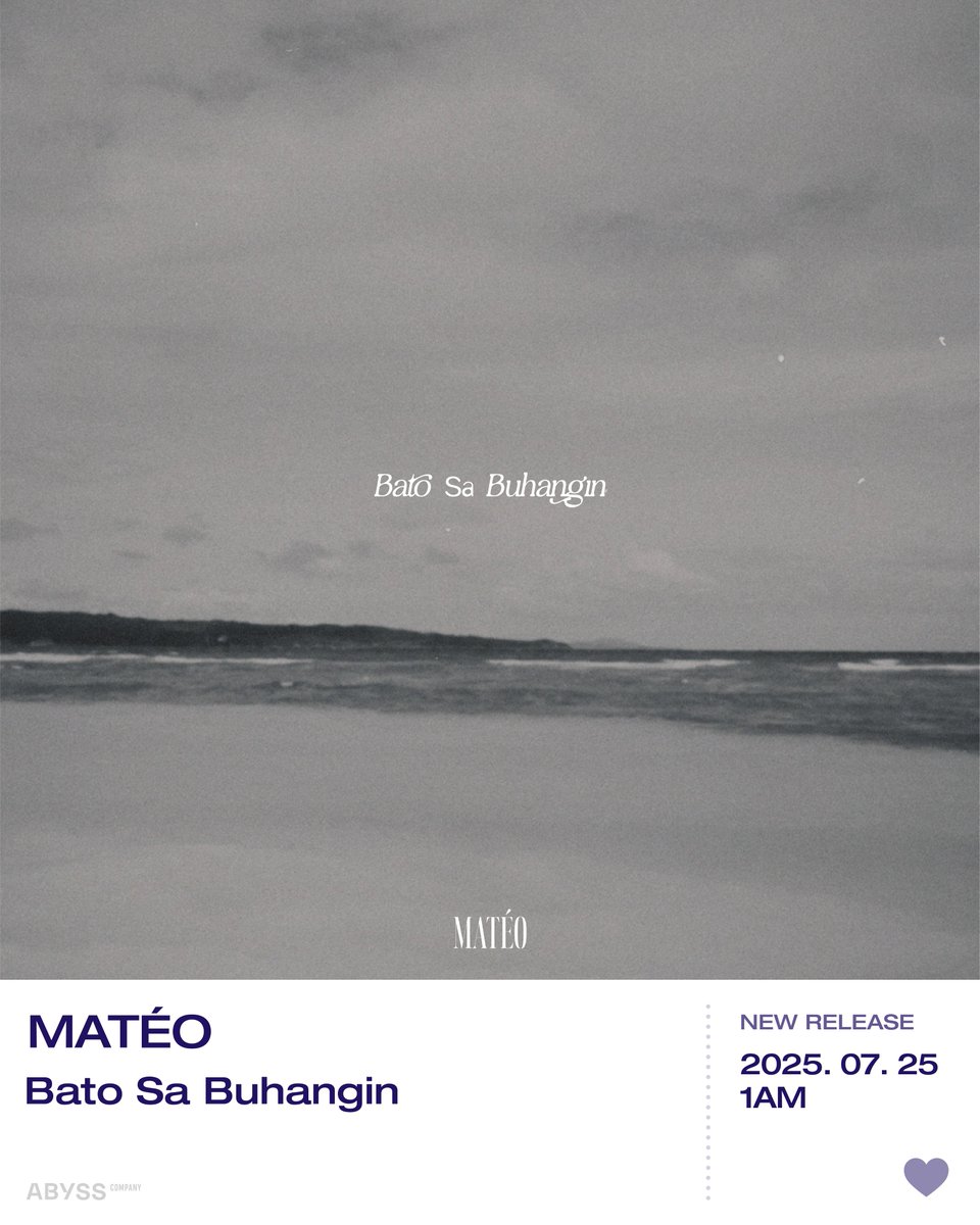 ABYSS_COMPANY's tweet image. 💿 MATÉO - Bato Sa Buhangin

🎧 ffm.to/mateobatosabuh…

#MATÉO
#BatoSaBuhangin