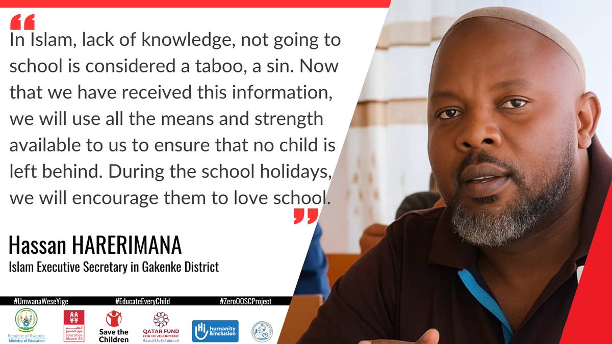 The #ZeroOOSCProject launched training for 620+ faith-based organization to equip them in identifying, enrolling, and retaining out-of-school children, including those with disabilities, through community engagement and localized interventions. #UmwanaWeseYige #EducateEveryChild