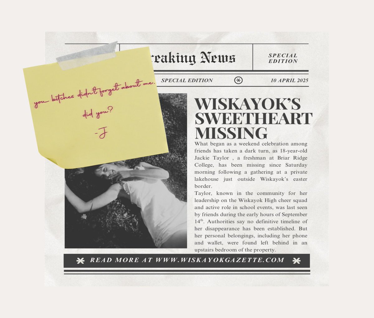 mosschant's tweet image. EVERYONE HAS A SECRET…
A PRETTY LITTLE LIARS X YELLOWJACKETS FIC
lottienat jackieshauna taivan marikilah (and some side jackielot..)
ao3.org/works/68124036/
OPEN THREAD TO MEET THE LIARS.