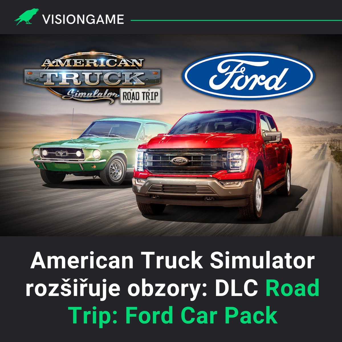 visiongamecz's tweet image. Studio @SCSsoftware oznámilo nové rozšíření Road Trip: Ford Car Pack pro hru American Truck Simulator. Jedná se o zásadní novinku, která posouvá hranice tradičního truckování a přináší hráčům možnost usednout za volant legendárních amerických automobilů značky Ford.…