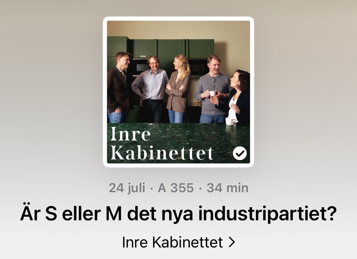 segerfeldt's tweet image. Lite kul att mina chefer släpper ett poddavsnitt om vikten av industri, samma dag som The Usual Suspects släpper ett med motsatt budskap.