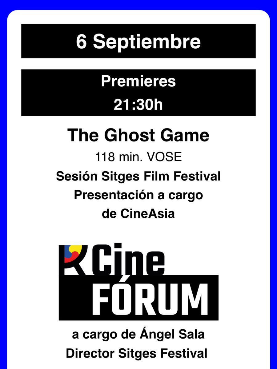 YeriCharts's tweet image. &lt;The Ghost Game&gt; will have its European premiere at the Korean Film Festival Barcelona (KFFB) on 6 September 2025!
koreanfilmfestivalbcn.com/peliculas/
#YERI #์๋ฆฌ
#KIMYERIM #๊น์๋ฆผ
#TheGhostGame #๊ฐ๋ น_๊ท์ ๋์ด