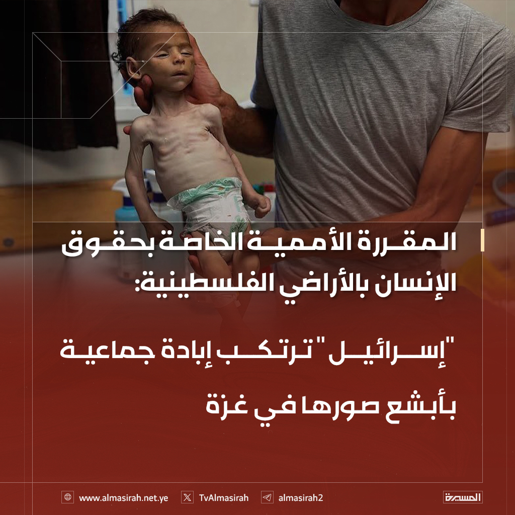 🟥 المقررة الأممية الخاصة بحقوق الإنسان بالأراضي الفلسطينية: "إسرائيل" ترتكب إبادة جماعية بأبشع صورها في غزة