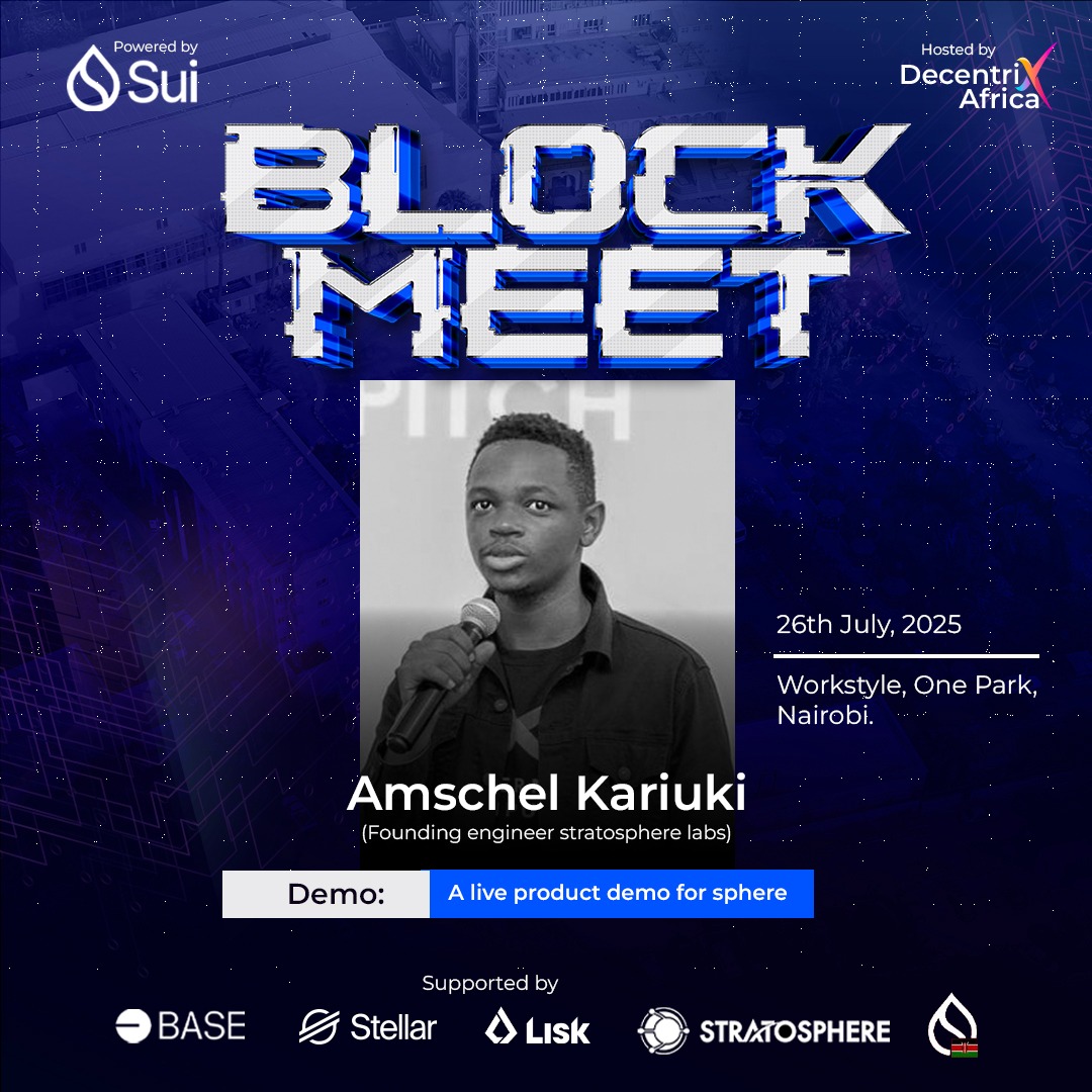 SuiNetworkKE's tweet image. ✨ Meet more #BlockMeetKe Keynote Speakers ✨
On building the builder not just the code.
Join @0x_Ochanda, a #sui developer and community builder @ADAMUR_R as he shares how devs can level up by building personal brands that unlock new opportunities, partnerships, and…
