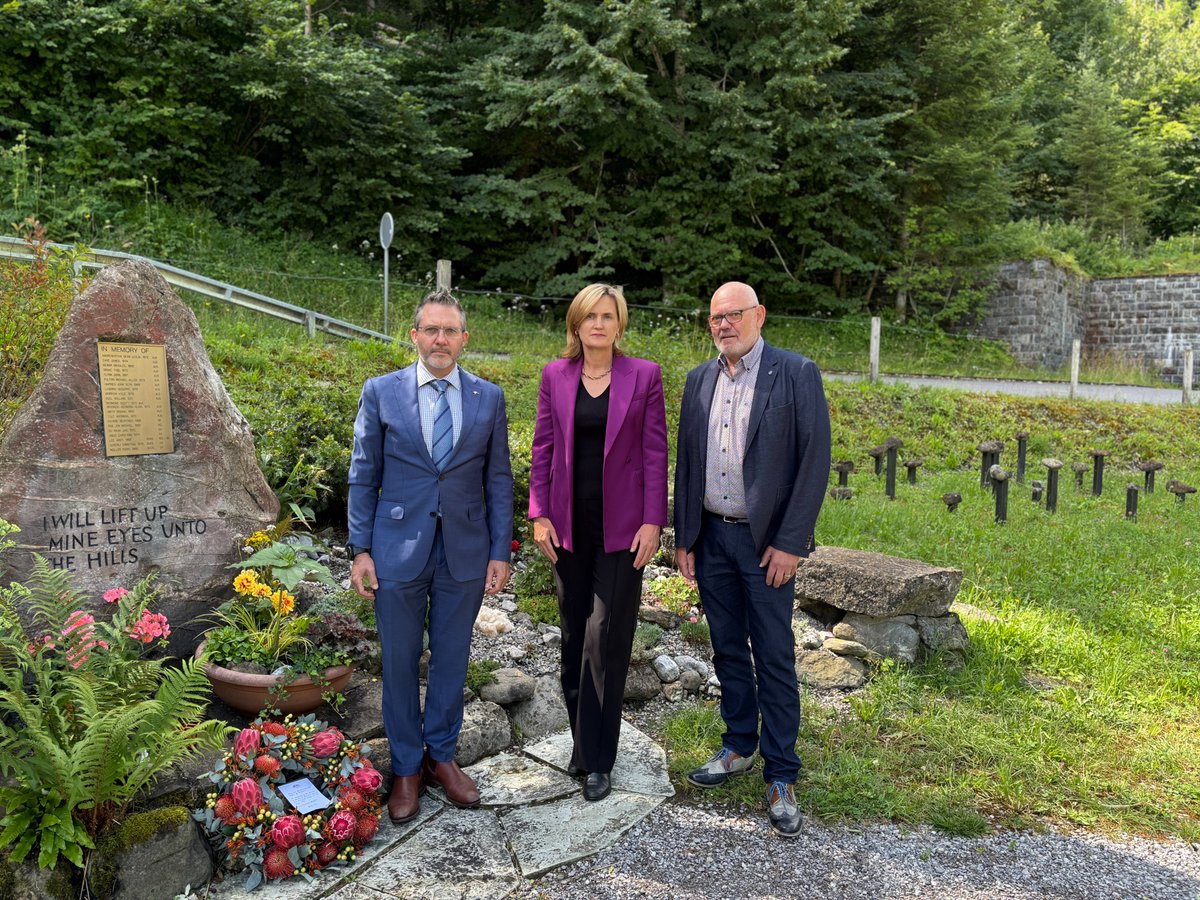 AusAmbCH's tweet image. We remember the 21 people, including 14 Australians, who tragically lost their lives in a canyoning accident in the Saxetenbach Gorge, Wilderswil on 27 July 1999.

A heartfelt thanks to the people of Wilderswil for their care of the memorial site.