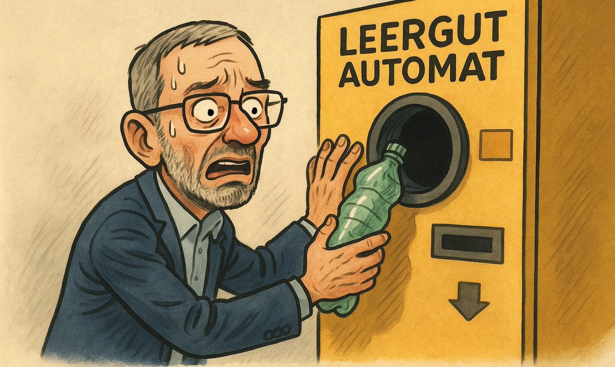 GsengerR's tweet image. Kickl
Selbst mit der Bedienung eines Pfandautomaten ist der kleine Herberti überfordert.
Was für ein Loser!