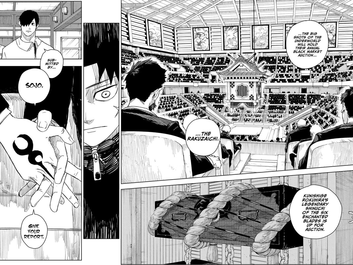ThePhantomStra5's tweet image. This gives me Hxh vibes,when Gon and killua first learned about the Phantom troupe.
#Kagurabachi #Livezebs