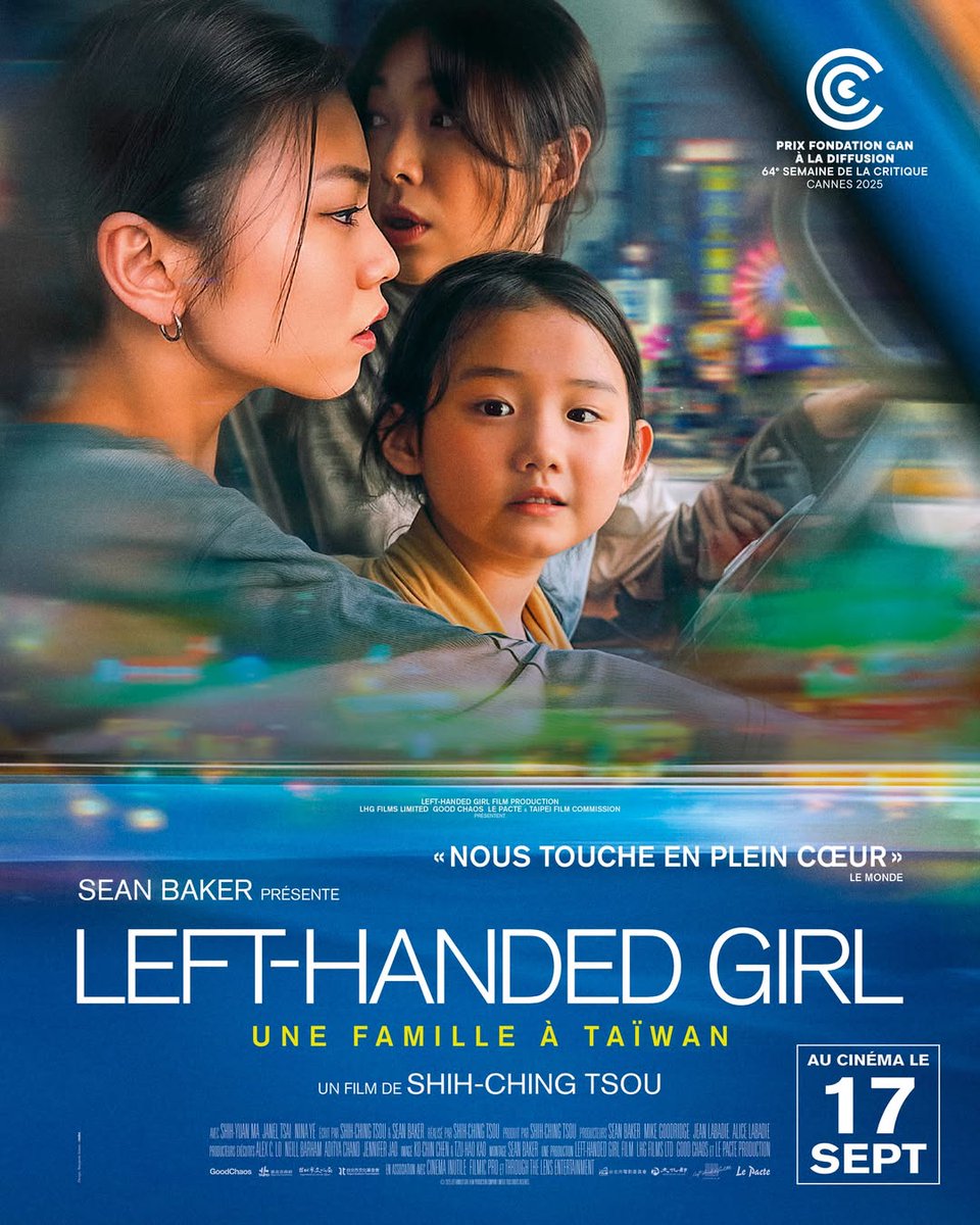 MovieCoverage_'s tweet image. Découvrez l’affiche de LEFT-HANDED GIRL de Shih-Ching Tsou, un film co-produit, co-écrit et monté par Sean Baker, le 17 septembre au cinéma.