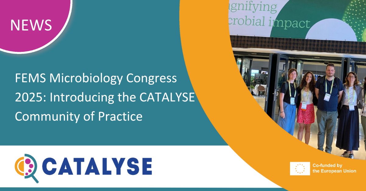 💥 #CATALYSE partners presented the project and Community of Practice at FEMS 2025!

Partner <a href="/Unicatt/">Università Cattolica</a>  presented a dedicated poster introducing the project and highlighting key features of the Community of Practice platform.

🔗 Read more here: ow.ly/lAuM50Wv795
