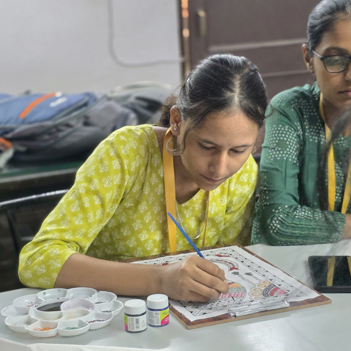 lipsglobal's tweet photo. ✨ Art isn’t just learned — it’s lived!
Our students explore Rajasthani Phad Painting as part of their fashion journey.
🎓 Join our Fashion Design Course today!
📍Admissions Open | Regular &amp; Online
📞 DM us to know more.
#phadpainting #fashiondesignjaipur #admissionopen2025 https://t.co/xyAtfdueMJ