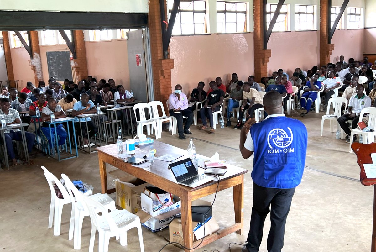 IOM_Uganda's tweet photo. Youth at St. Joseph’s Technical Institute Kisubi have been equipped with entrepreneurship skills for job creation, under IOM's Youth Business Incubator programme. Supported by @FCDOGovUK, the initiative aims to foster sustainable livelihoods. https://t.co/bTY4Q34Kyj