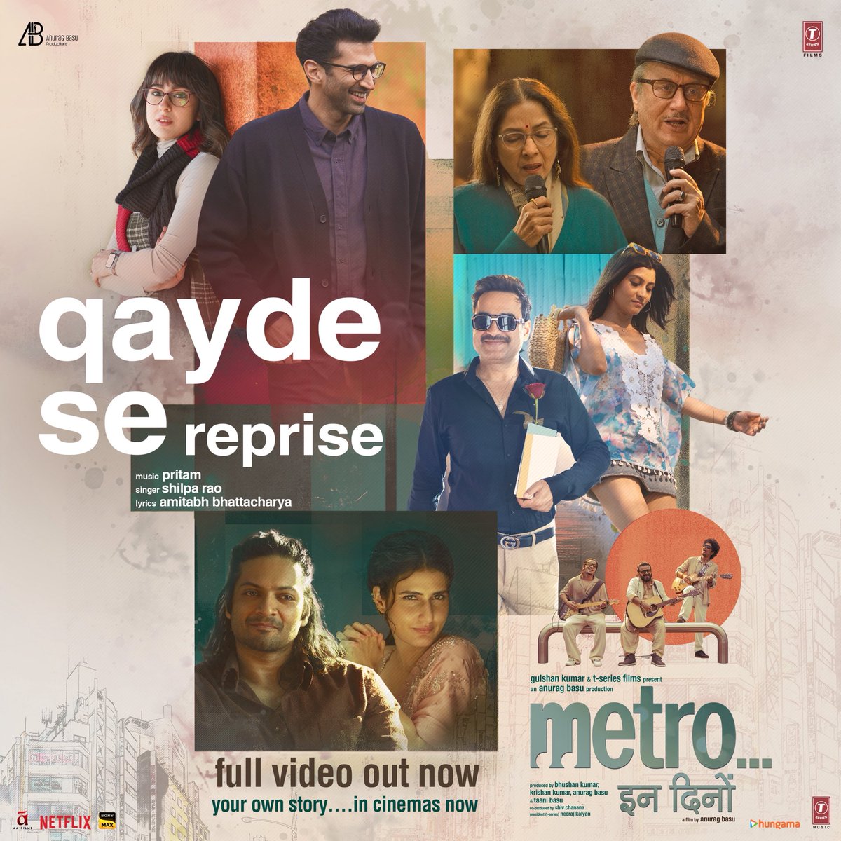 TSeries's tweet image. Tune into love that doesn’t need rules💕
#QaydeSeReprise Full Video Out Now: bit.ly/QaydeSeReprise…
Book Your Tickets Now: linktr.ee/BookYourTicket…
Watch Your Own Story in cinemas now!
#MetroInDino
#AdityaRoyKapur @SaraAliKhan @AnupamPKher @Neenagupta001 @TripathiiPankaj…